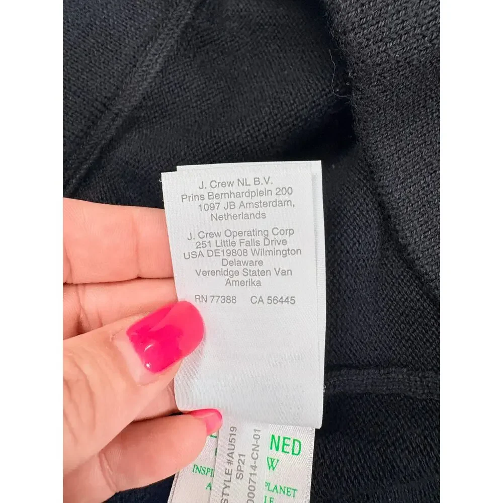 Quiet Luxury Luxe Lounge J.Crew Cotton Cashmere Black Jogger Athleisure Pristine